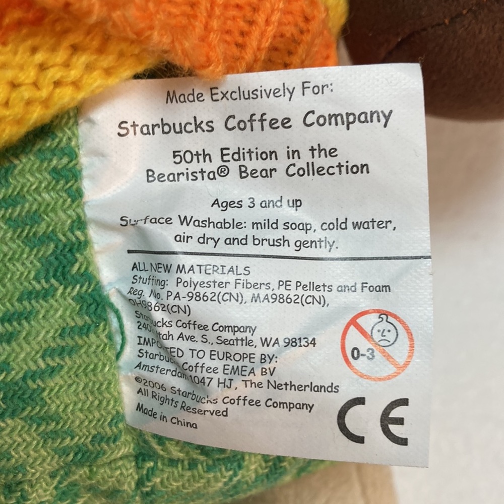 Starbucks 2006 Golfer Bearista Plush - Picture 3 of 6